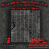 Gray Matter Gaming Gaming Mat 24x24 w\ 3" Grid Ashen Wastelands - Neoprene Battle Mat - Warhammer, AoS, 40K, Kill Team, MCP, Shatterpoint, Legion, More