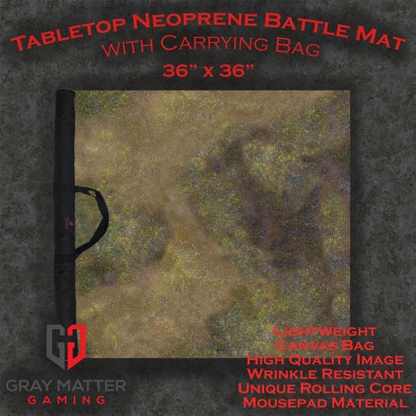 Gray Matter Gaming Gaming Mat 36x36 Autumn Prairie - Neoprene Battle Mat - Warhammer, AoS, 40K, Kill Team, MCP, Shatterpoint, Legion, More