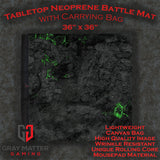Gray Matter Gaming Gaming Mat 36x36 Blighted Cavern - Neoprene Battle Mat with Bag