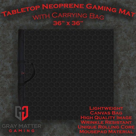 Gray Matter Gaming Gaming Mat 36x36 Geometric Pattern Mat 36" x 36" with Bag | Board Game Puzzle Mat