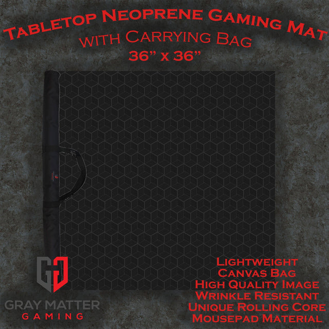 Gray Matter Gaming Gaming Mat 36x36 Geometric Pattern Mat 36" x 36" with Bag | Board Game Puzzle Mat
