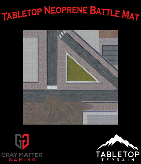 Gray Matter Gaming Gaming Mat 36x36 Modern City 2 - Neoprene Battle Mat - Warhammer, AoS, 40K, Kill Team, MCP, Shatterpoint, Legion, More