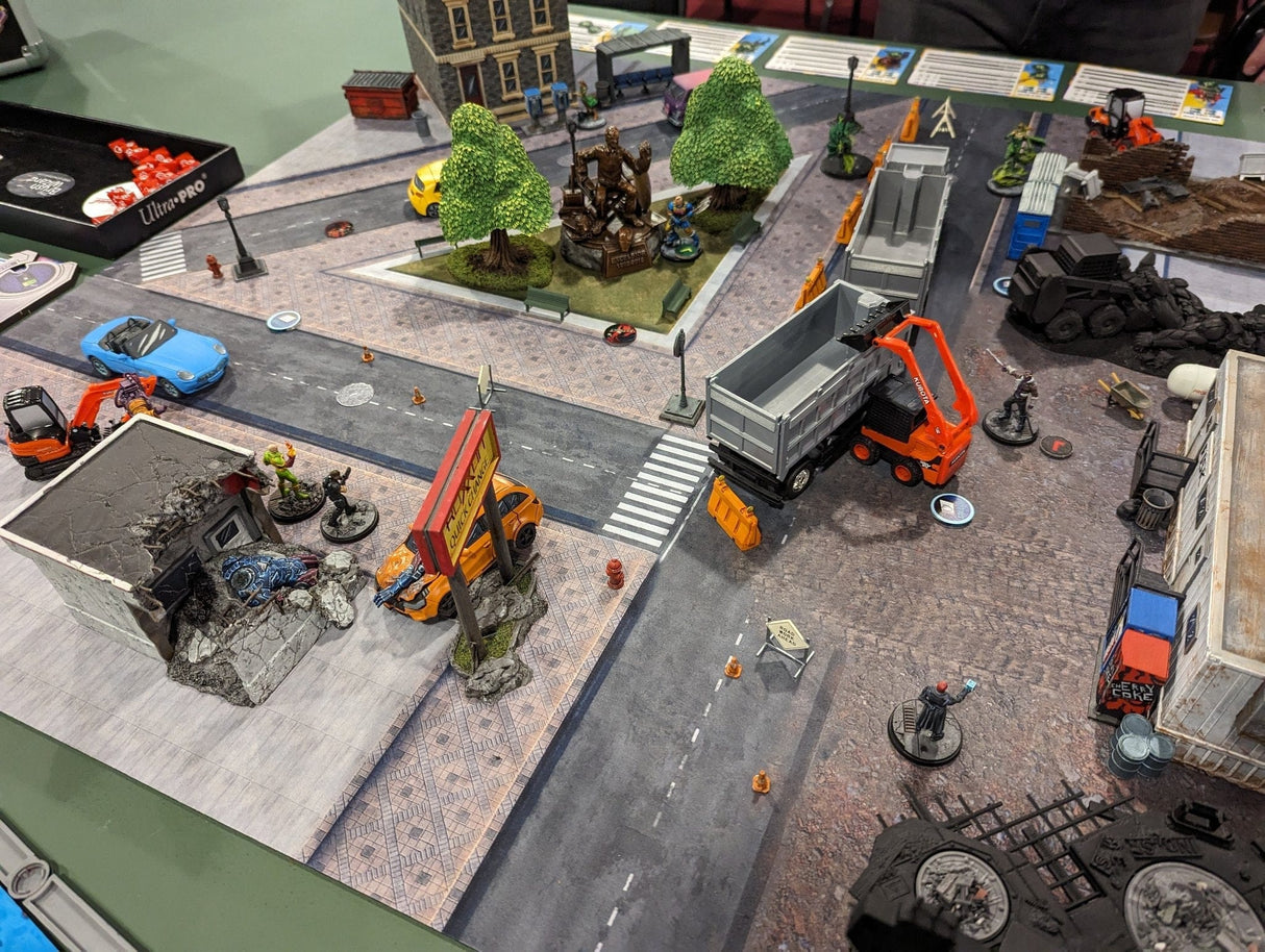 Gray Matter Gaming Gaming Mat 36x36 Modern City 2 - Neoprene Battle Mat with Bag