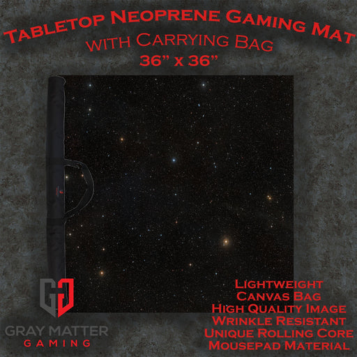 Gray Matter Gaming Gaming Mat 36x36 Starfield - Neoprene Battle Mat - X-Wing, Armada, Battlefleet Gothic, Space, Starships