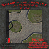 Gray Matter Gaming Gaming Mat 36x36 Town Center - Neoprene Battle Mat with Bag