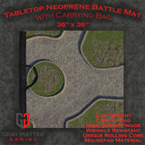 Gray Matter Gaming Gaming Mat 36x36 Town Center - Neoprene Battle Mat with Bag