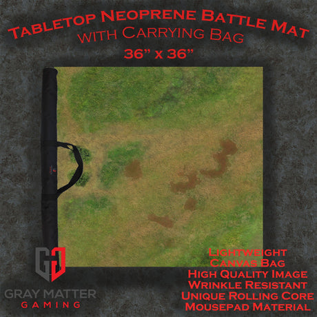 Gray Matter Gaming Gaming Mat 36x36 Traveler's Road - Neoprene Battle Mat with Bag