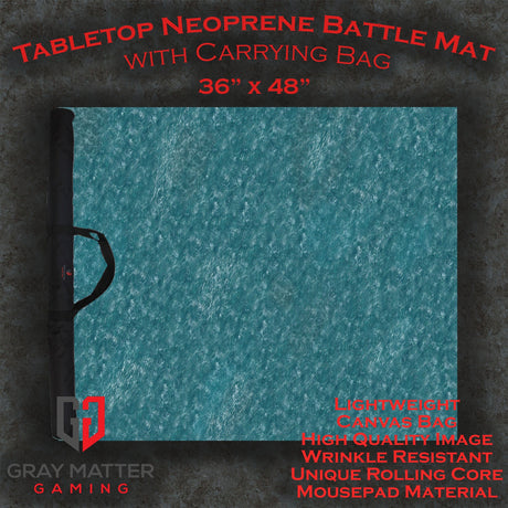 Gray Matter Gaming Gaming Mat 36x48 Open Ocean - Neoprene Battle Mat with Bag