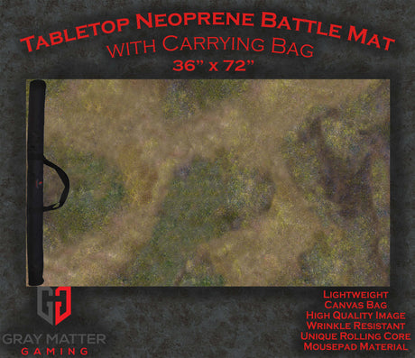 Gray Matter Gaming Gaming Mat 36x72 Autumn Prairie - Neoprene Battle Mat - Warhammer, AoS, 40K, Kill Team, MCP, Shatterpoint, Legion, More