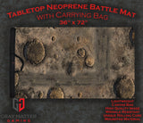 Gray Matter Gaming Gaming Mat 36x72 Blasted Battlefield - Neoprene Battle Mat with Bag
