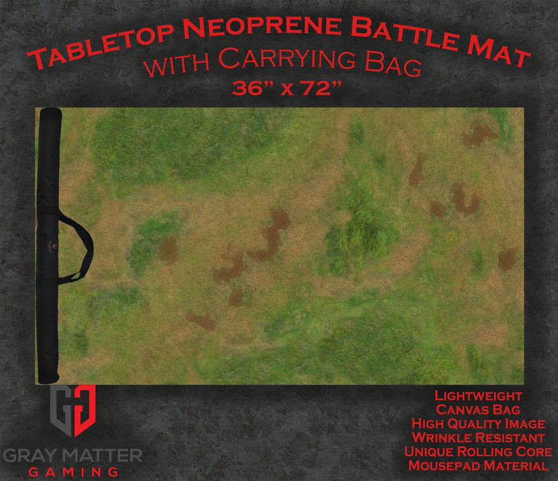 Gray Matter Gaming Gaming Mat 36x72 Traveler's Road - Neoprene Battle Mat - Warhammer, AoS, 40K, Kill Team, MCP, Shatterpoint, Legion, More
