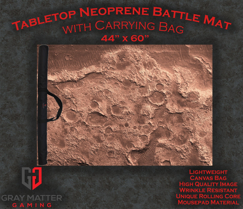 Gray Matter Gaming Gaming Mat 44x60 Barren Lands - Neoprene Battle Mat - Warhammer, AoS, 40K, Kill Team, MCP, Shatterpoint, Legion, More