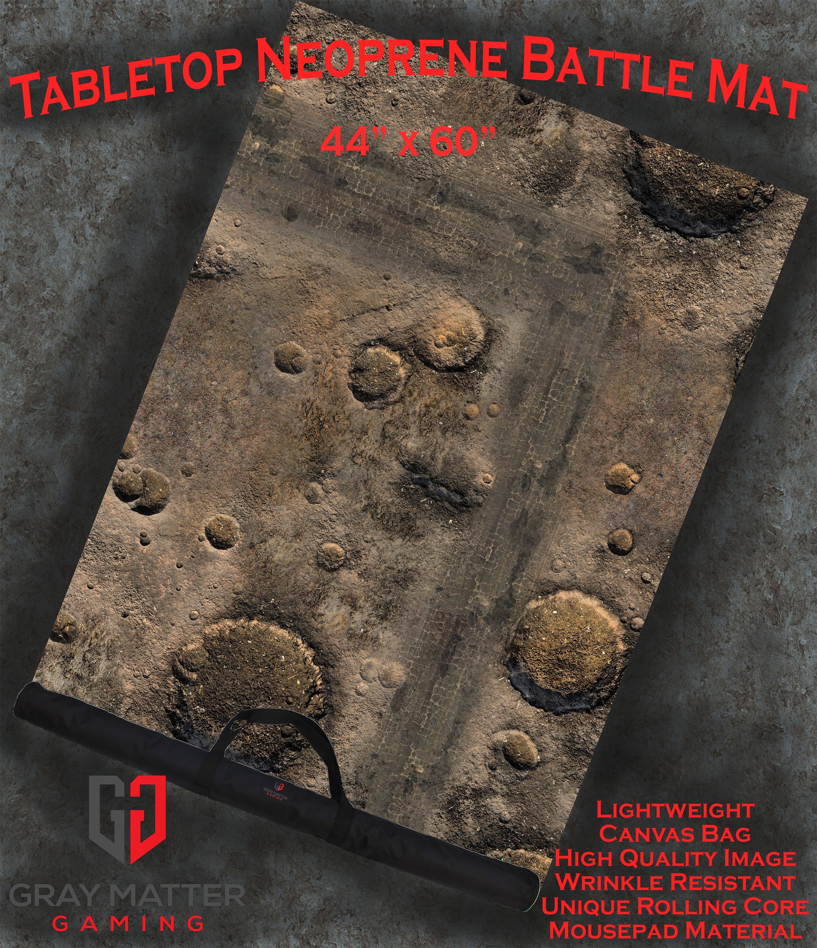 ひがんぷれいまっと Blasted Battlefield - Neoprene Battle Mat with Bag – Tabletop Terrain