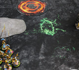Gray Matter Gaming Gaming Mat 44x60 Blighted Cavern - Neoprene Battle Mat with Bag