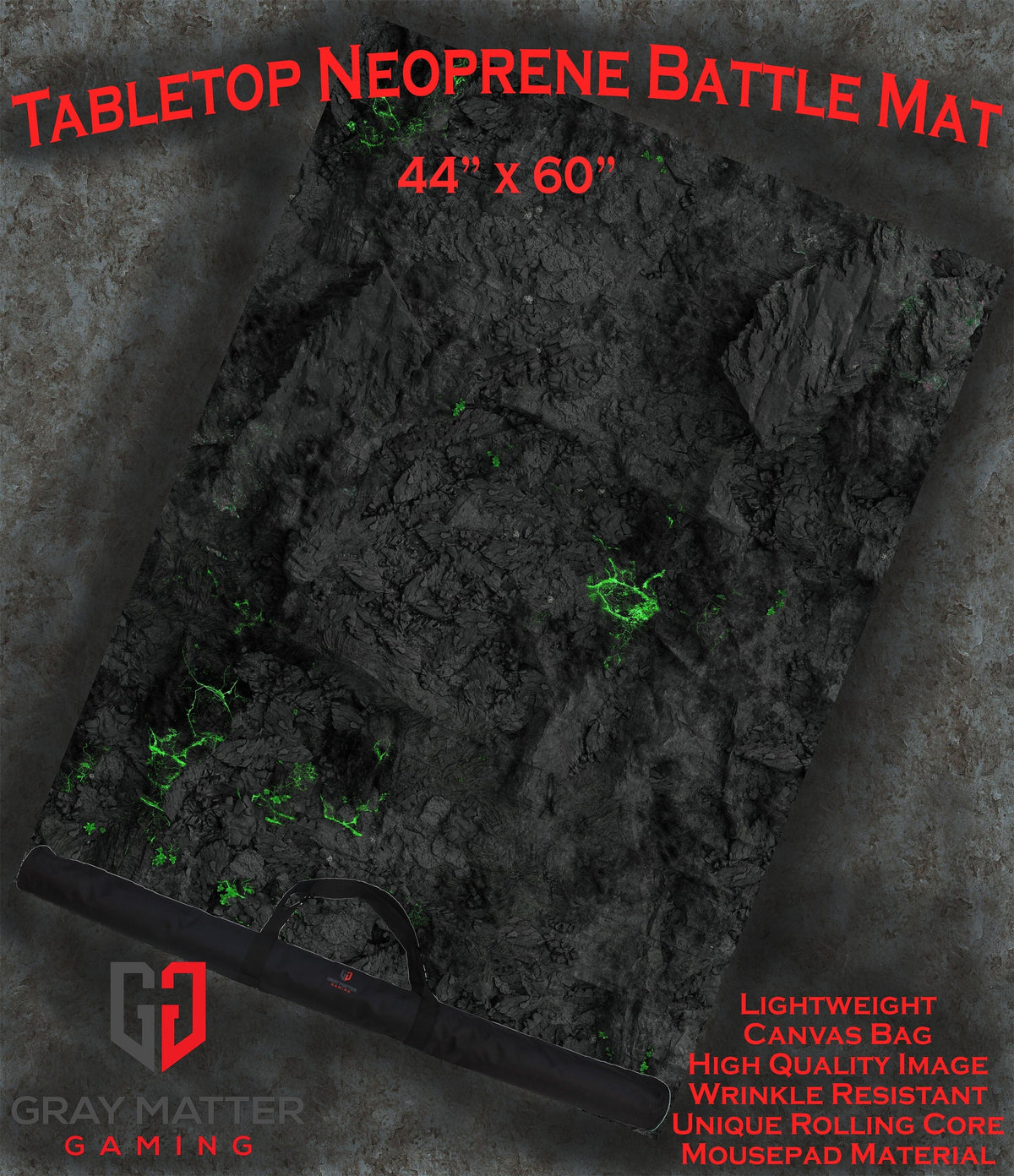 Fall Battlemat Blighted Cavern - Neoprene Battle Mat with Bag – Tabletop Terrain