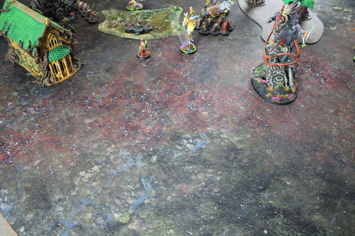 Gray Matter Gaming Gaming Mat 44x60 Boggy Swamp - Neoprene Battle Mat with Bag