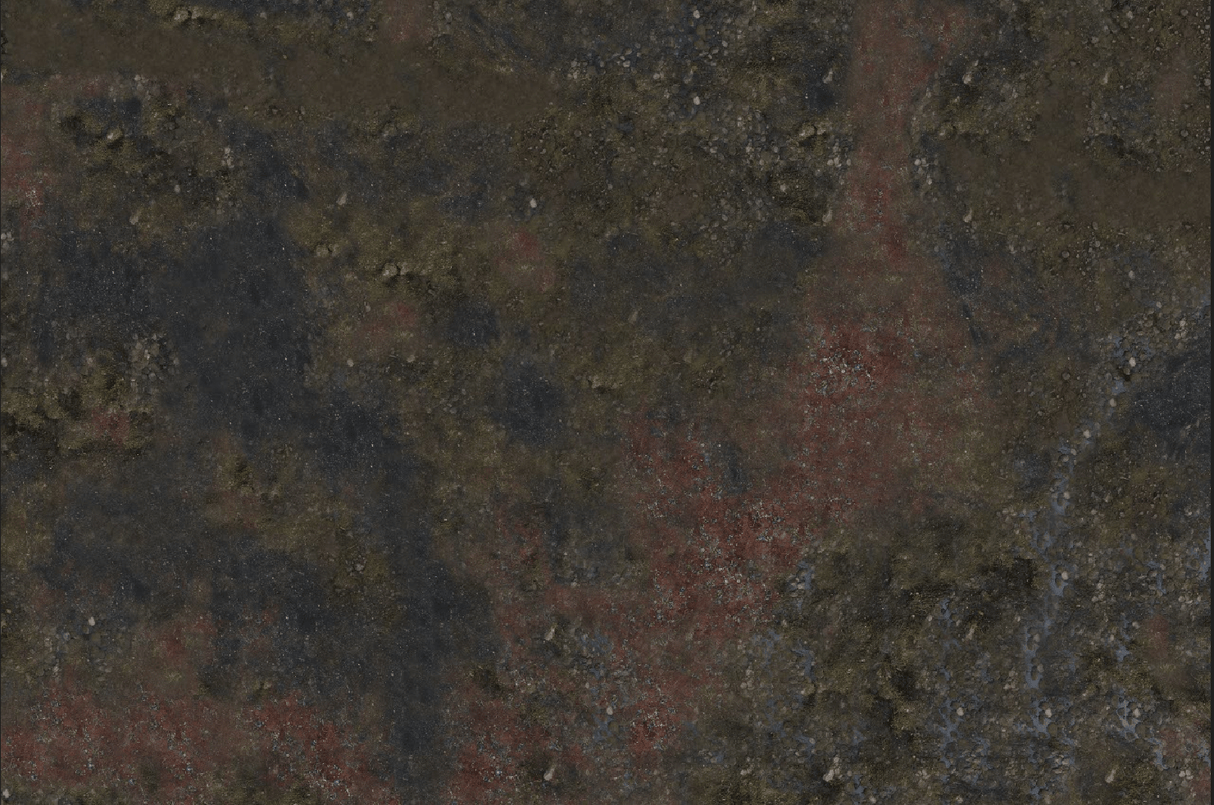 Gray Matter Gaming Gaming Mat 44x60 Boggy Swamp - Neoprene Battle Mat with Bag