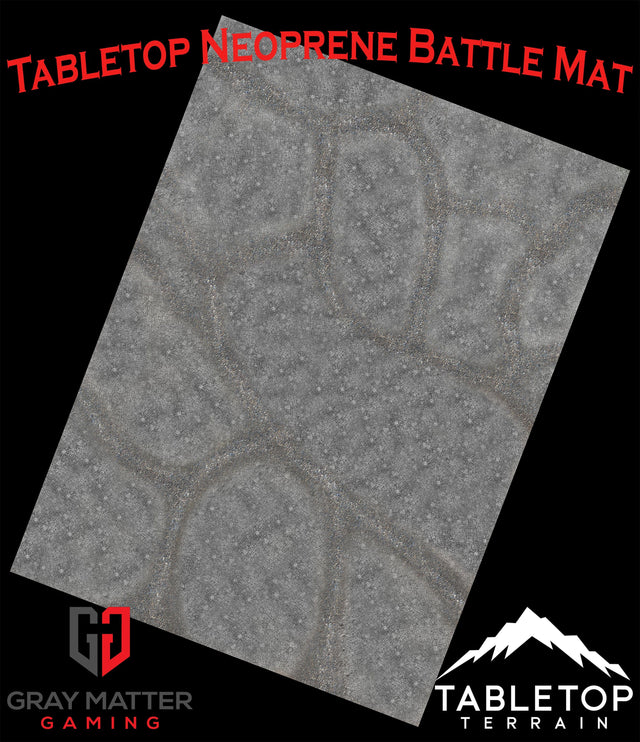 Gray Matter Gaming Gaming Mat 44x60 Cobblestone City - Neoprene Battle Mat - Warhammer, AoS, 40K, Kill Team, MCP, Shatterpoint, Legion, More