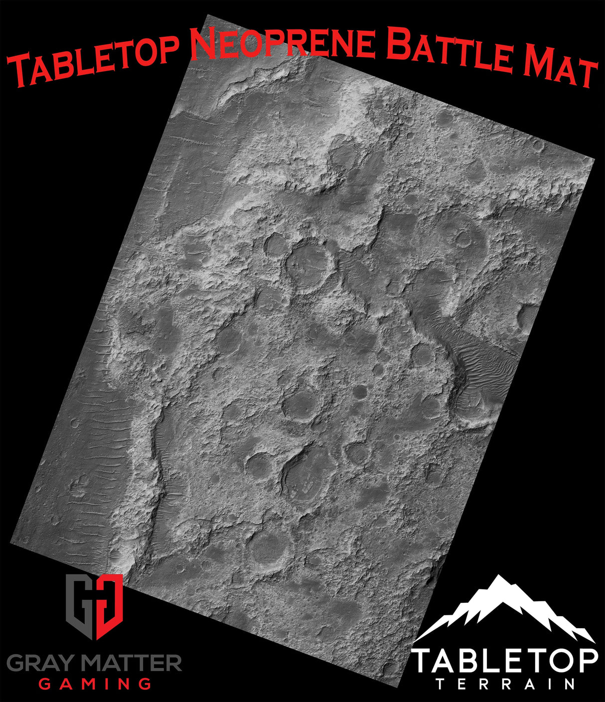 Gray Matter Gaming Gaming Mat 44x60 Moonscape - Neoprene Battle Mat - Warhammer, AoS, 40K, Kill Team, MCP, Shatterpoint, Legion, More