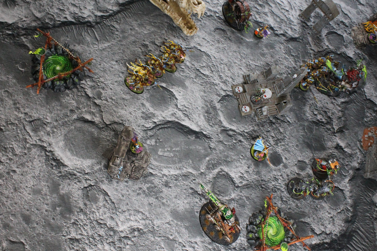 Gray Matter Gaming Gaming Mat 44x60 Moonscape - Neoprene Battle Mat with Bag