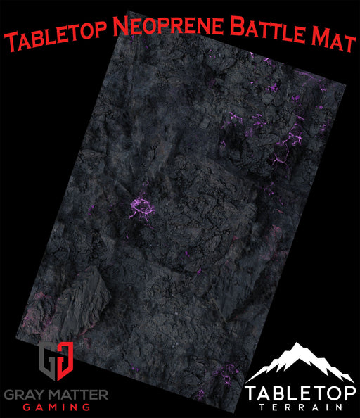 Gray Matter Gaming Gaming Mat 44x60 Tainted Cavern - Neoprene Battle Mat - Warhammer, AoS, 40K, Kill Team, MCP, Shatterpoint, Legion, More