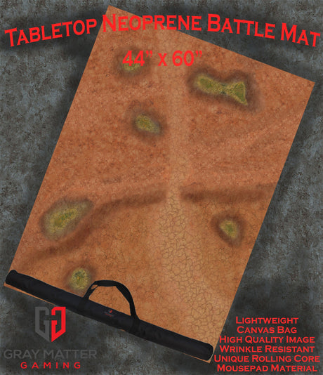 Gray Matter Gaming Gaming Mat 44x60 Toxic Cesspool - Neoprene Battle Mat with Bag