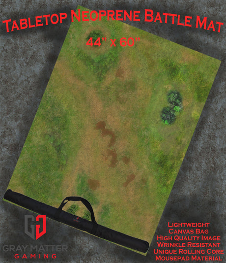 Gray Matter Gaming Gaming Mat 44x60 Traveler's Road - Neoprene Battle Mat with Bag