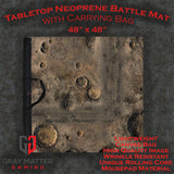 Gray Matter Gaming Gaming Mat 48x48 Blasted Battlefield - Neoprene Battle Mat with Bag