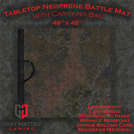 Gray Matter Gaming Gaming Mat 48x48 Boggy Swamp - Neoprene Battle Mat with Bag