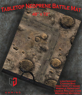 Gray Matter Gaming Gaming Mat 48x72 Blasted Battlefield - Neoprene Battle Mat with Bag
