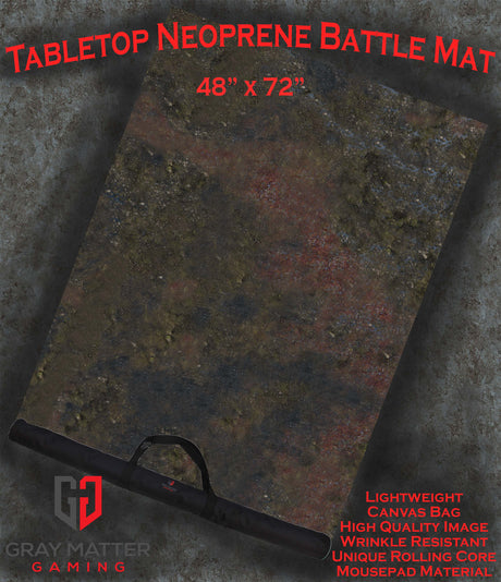 Gray Matter Gaming Gaming Mat 48x72 Boggy Swamp - Neoprene Battle Mat with Bag