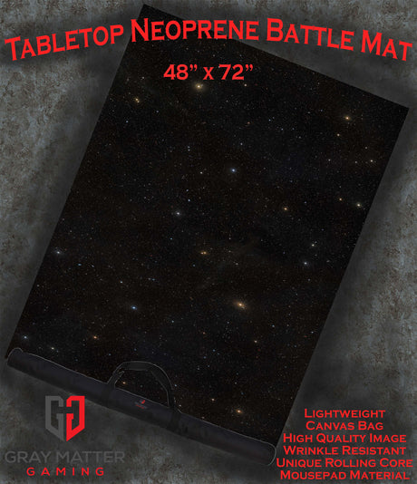 Gray Matter Gaming Gaming Mat 48x72 Starfield - Neoprene Battle Mat with Bag