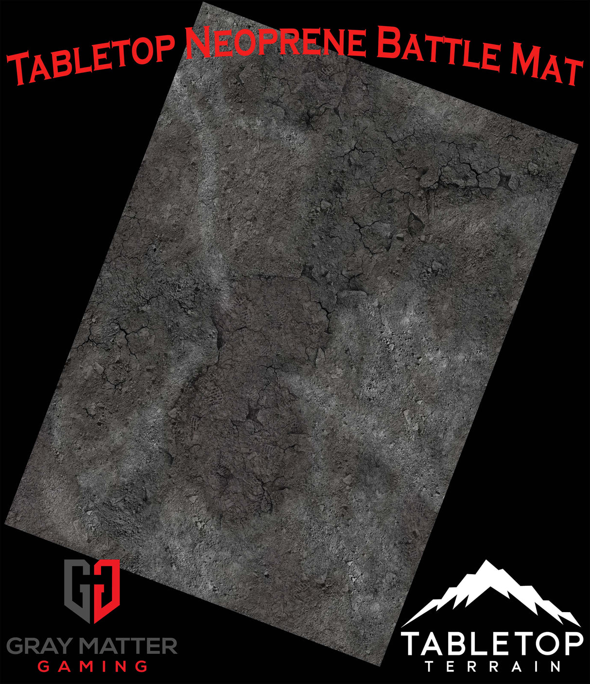 Gray Matter Gaming Gaming Mat Ashen Wastelands - Neoprene Battle Mat - Warhammer, AoS, 40K, Kill Team, MCP, Shatterpoint, Legion, More