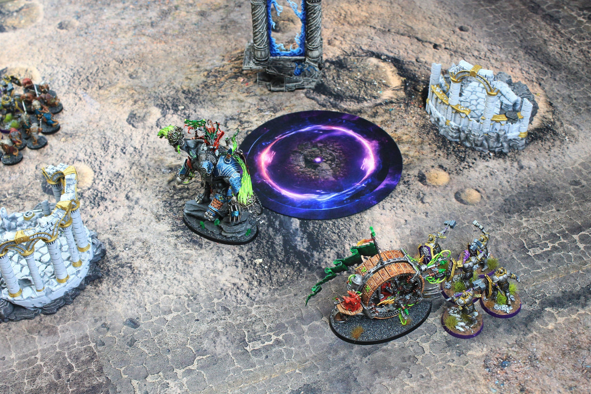 Gray Matter Gaming Gaming Mat Blasted Battlefield - Neoprene Battle Mat with Bag