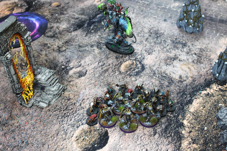 Gray Matter Gaming Gaming Mat Blasted Battlefield - Neoprene Battle Mat with Bag