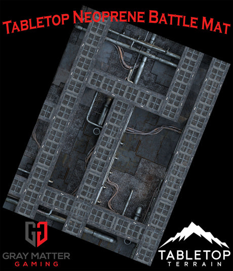 Gray Matter Gaming Gaming Mat Grimdark Station - Neoprene Battle Mat - Warhammer, AoS, 40K, Kill Team, MCP, Shatterpoint, Legion, More