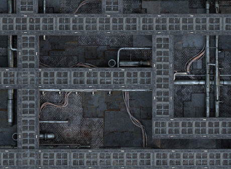 Gray Matter Gaming Gaming Mat Grimdark Station - Neoprene Battle Mat with Bag