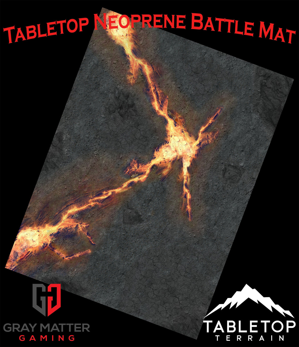 Gray Matter Gaming Gaming Mat Infernal Steppes - Neoprene Battle Mat - Warhammer, AoS, 40K, Kill Team, MCP, Shatterpoint, Legion, More