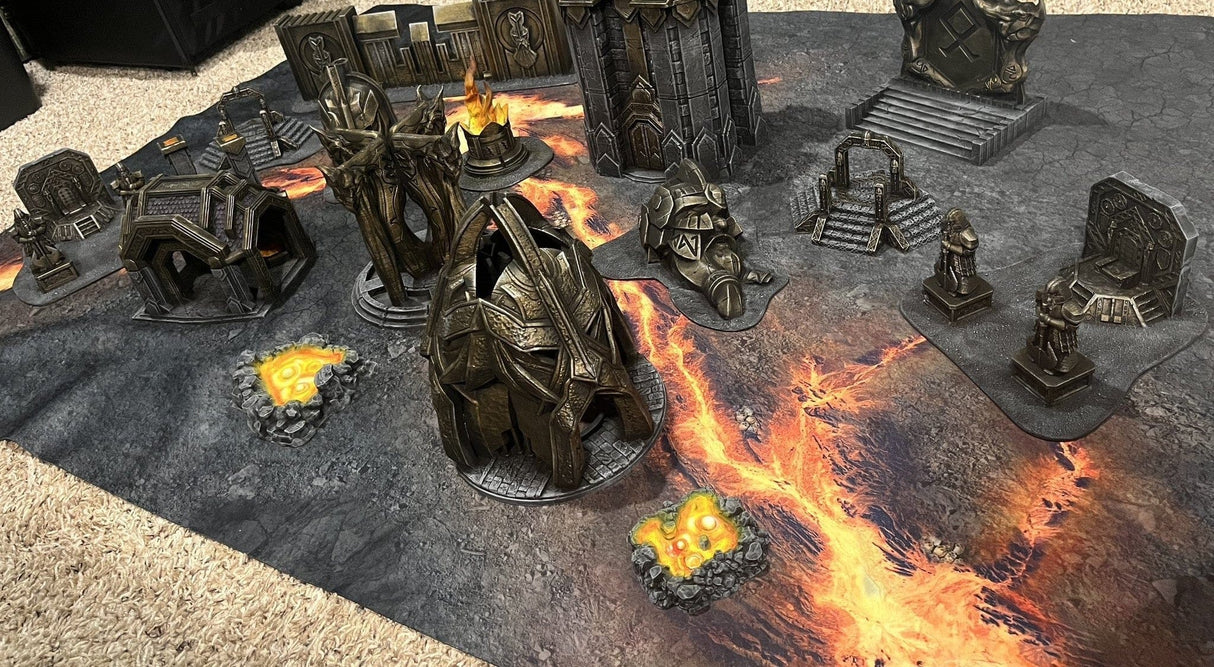 Gray Matter Gaming Gaming Mat Infernal Steppes - Neoprene Battle Mat with Bag