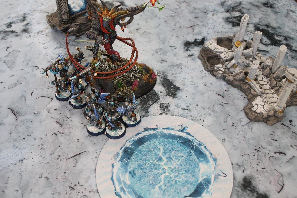 Gray Matter Gaming Gaming Mat Snowy Tundra - Neoprene Battle Mat with Bag