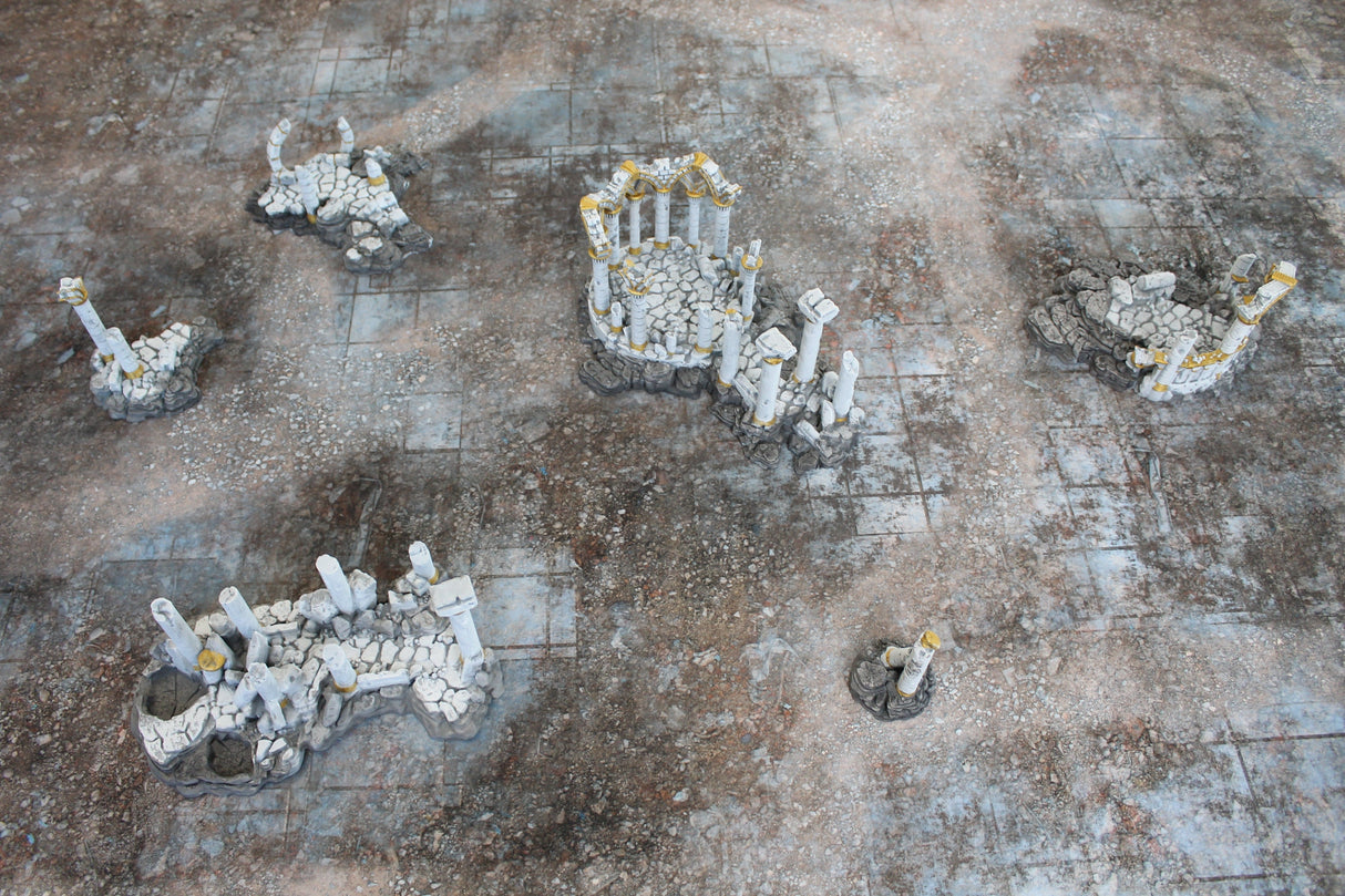 Gray Matter Gaming Gaming Mat Urban Ruins - Neoprene Battle Mat with Bag