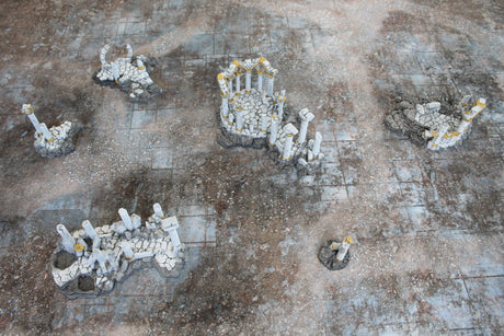Gray Matter Gaming Gaming Mat Urban Ruins - Neoprene Battle Mat with Bag