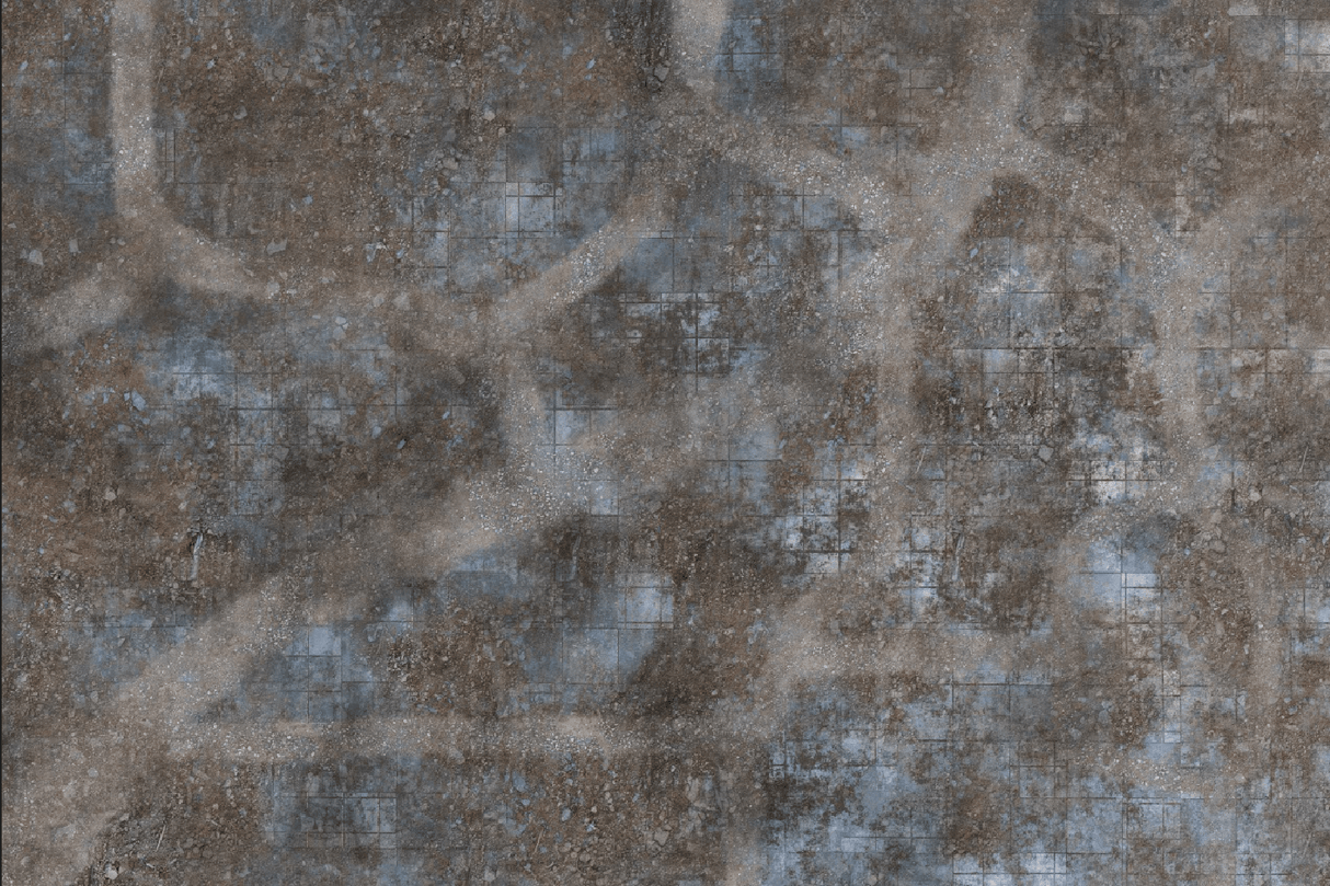 Gray Matter Gaming Gaming Mat Urban Ruins - Neoprene Battle Mat with Bag