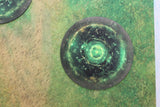 Gray Matter Gaming Objective Marker Double Sided 7.57" Neoprene Objective Markers - Green and Purple Energy