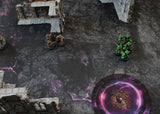 Gray Matter Gaming Objective Marker Double Sided 7.57" Neoprene Objective Markers - Green and Purple Energy