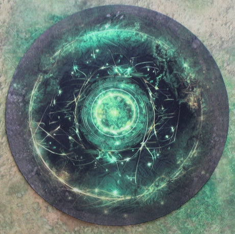 Gray Matter Gaming Objective Marker Double Sided 7.57" Neoprene Objective Markers - Green and Purple Energy
