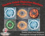 Gray Matter Gaming Objective Marker Set 10 Double Sided Neoprene 7.57" Objective Markers - Scourge of Ghyran