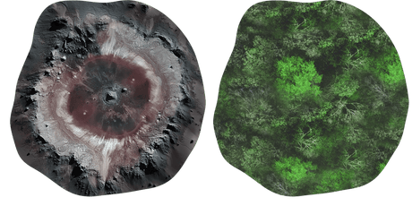 Gray Matter Gaming Terrain Markers Double Sided Neoprene Terrain Table Set