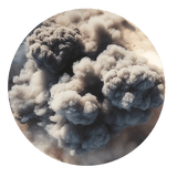 Gray Matter Gaming Terrain Markers Double Sided Warzone Template - Gas and Smoke