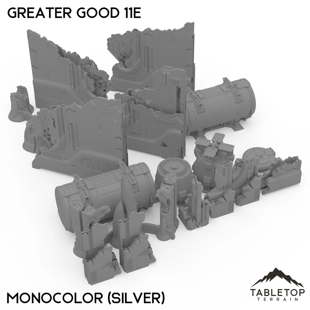 Greater Good 11e Foldable Tournament Terrain - Monocolor (Silver)